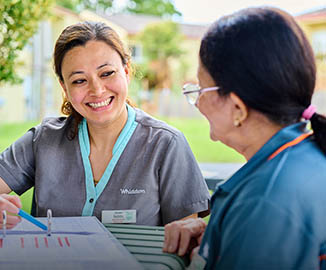 Whiddon registered nurses discussing the process