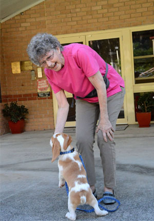 Chappy with resident Rhonda