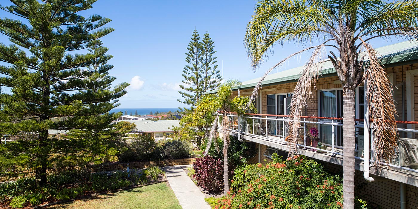 A beautiful view from Whiddon's Redhead Residential Care location, an aged care home in Newcastle, NSW.