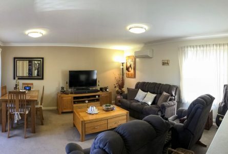 The cosy interior of a retirement unit within Whiddon's retirement village in Newcastle.