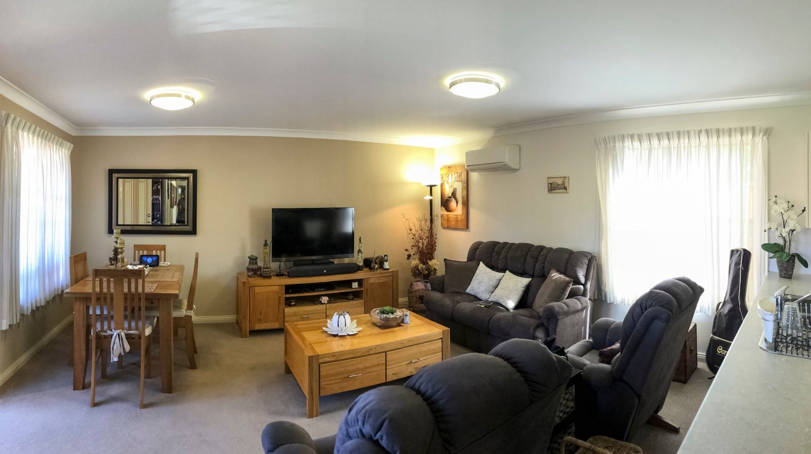 The cosy interior of a retirement unit within Whiddon's retirement village in Newcastle.