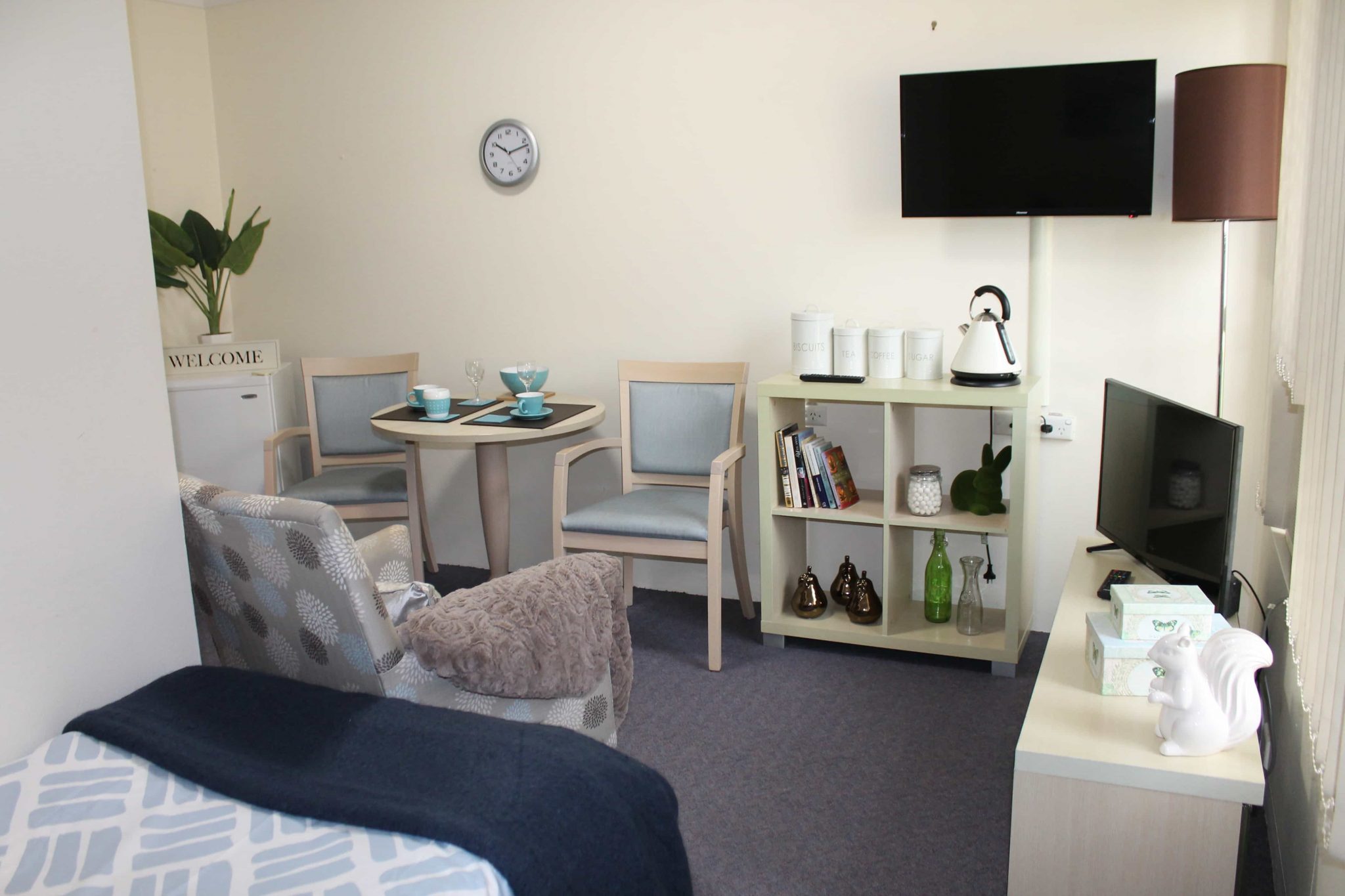 The cosy interior of a residential care unit at Whiddon Easton Park, an aged care home in Glenfield.