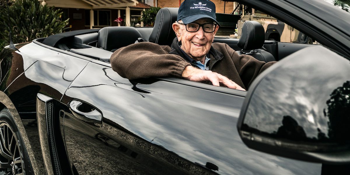 A Whiddon resident in a car showcasing Whiddon's MyLife relationship based care program.