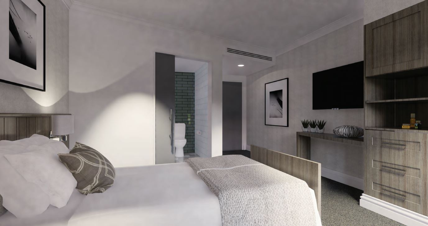 Newcastle aged care artists impression of bedroom