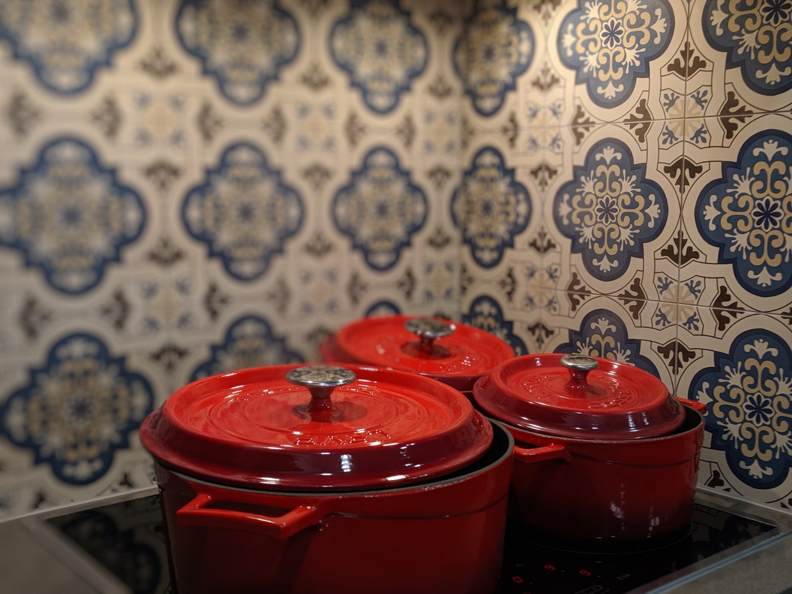 Pots on the stove in an aged care kitchen