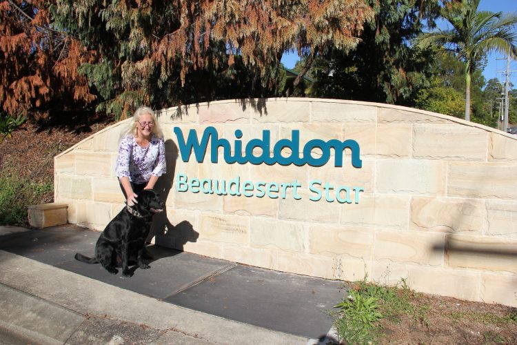 New Care Home Manager Deb Waters with Chief Happiness Officer, Angus