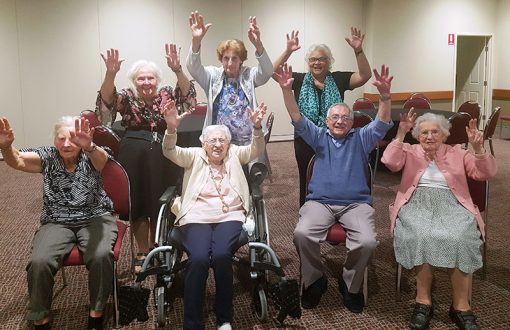 Whiddon residents participating in Dancewise, Whiddon's innovative dance program.