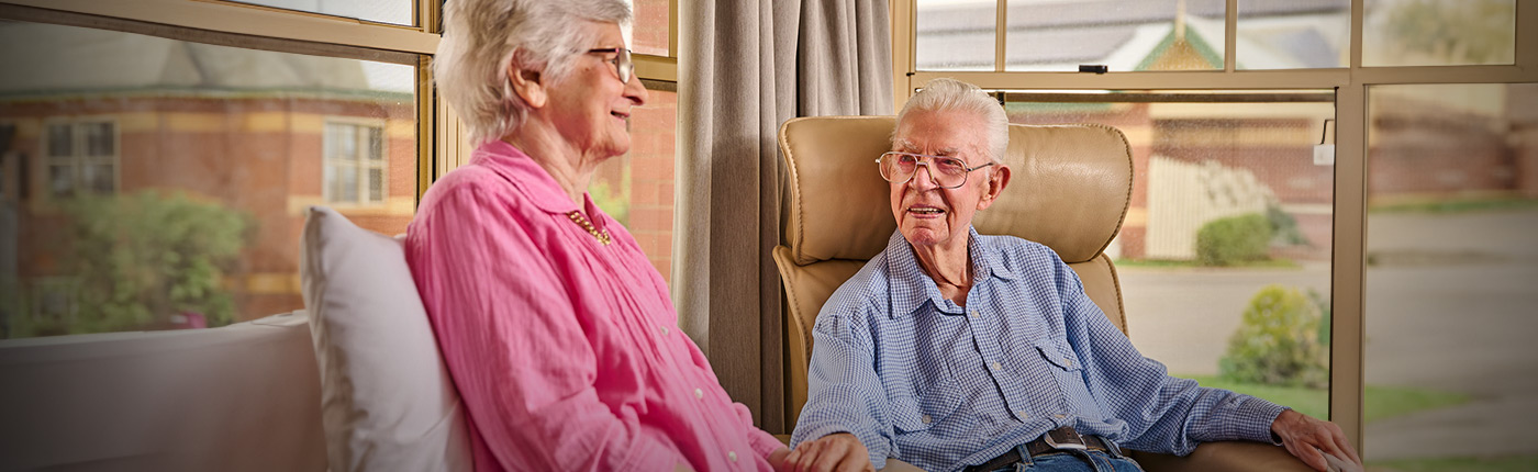 residents enjoying a conversation together