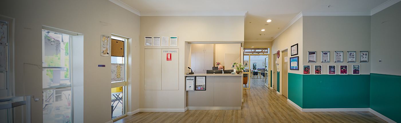 internal entrance and reception area at whiddon laurieton