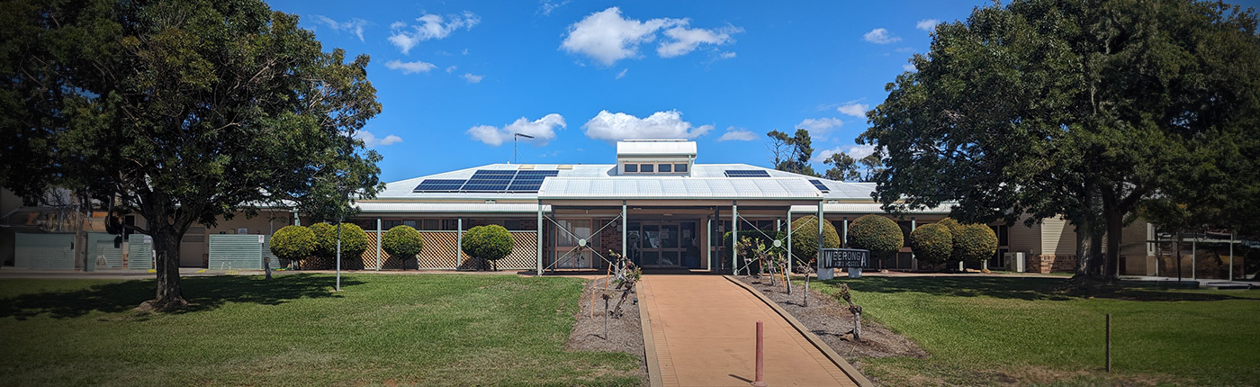 front facade of whiddon wee waa care home