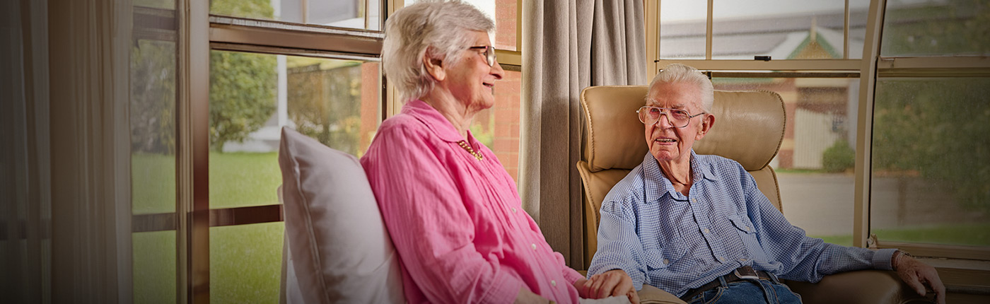 resident sitting chatting