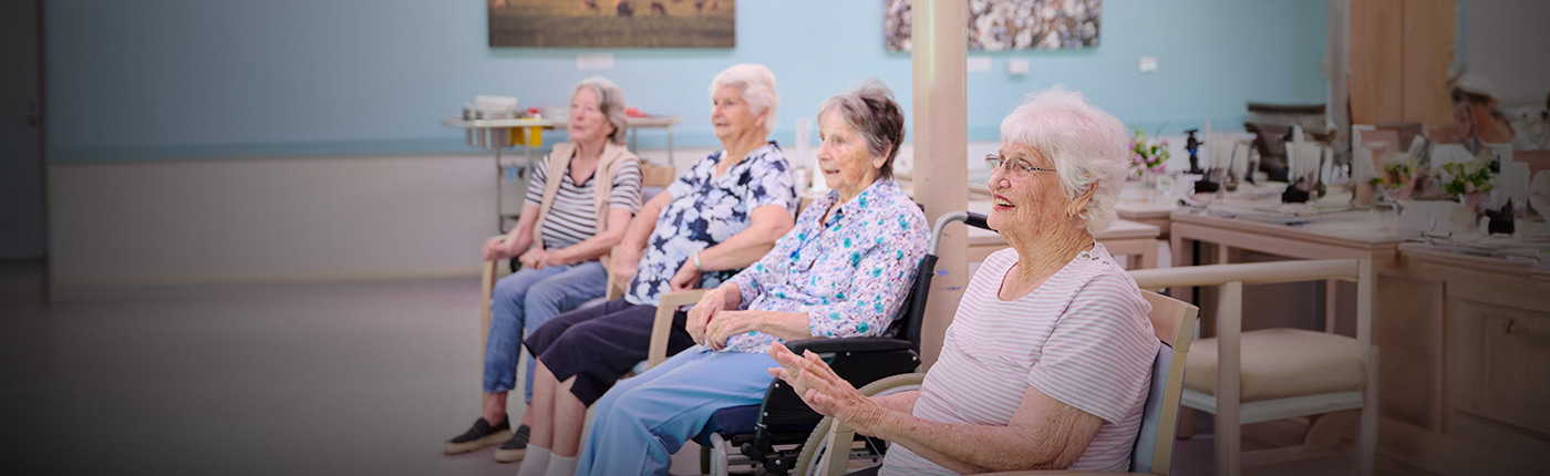 resident exercise together