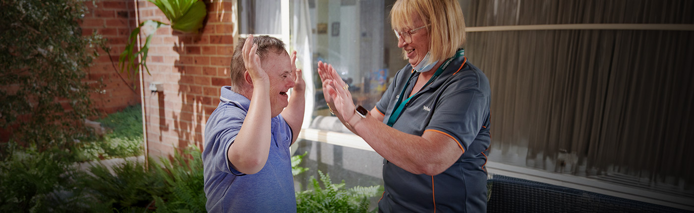 NDIS employee resident happy