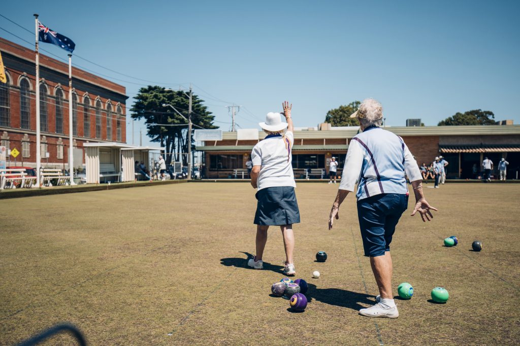Older woman bowling iStock