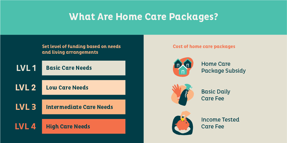 infographic about the types of home care packages 